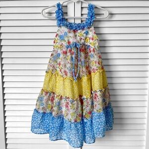 Girls 3T Vintage Inspired Floral Tiered Summer Dress